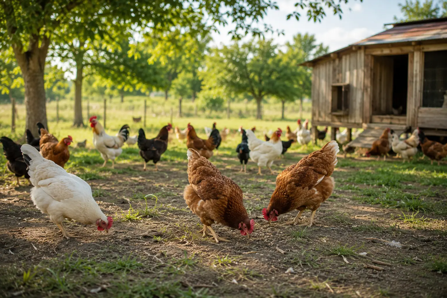CHICKEN IN THE FARM